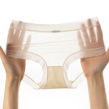 נשים סקסי קרח תחתוני משי ייבוש מהיר תקצירים נשית חלקה תחתונים מוצק צבע UnderpantsSummer מגניב תחתונים הלבשה תחתונה