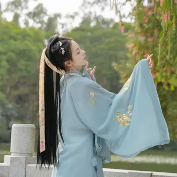 2023 סתיו סינית מסורתית עתיקה תחפושת מינג גרם hanfu הבמה בגדים vestido נשים פיות להתלבש להגדיר a166