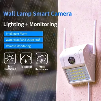 2MP 1080P תאורת חיצונית מנורת רחוב מצלמת IP בצבע מלא ראיית לילה חצר אבטחה בבית מצלמות במעגל סגור הצג