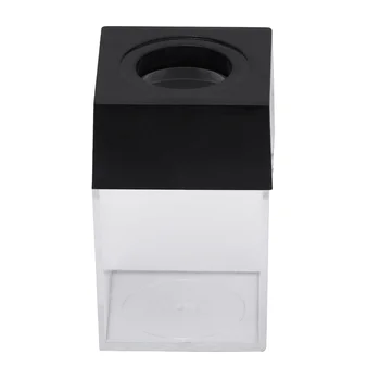 3 יח ' נייר קליפ אחסון שחור מיכל ברור נייד קליפים מחזיק פרק כף היד