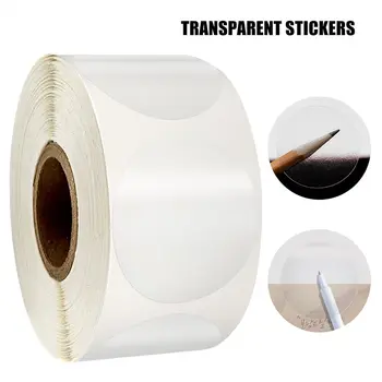 500Pcs/גליל עגול שקוף תוויות מעגל PVC עיצוב אלבומים תוויות חותם מדבקה DIY דביק מתנה מדבקת