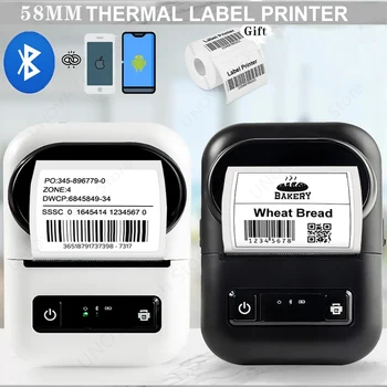 58MM מיני מדפסת תרמית תווית מדפסת ניידת אלחוטית Bluetooth מדבקה דבק מדפסת תוויות מחיר כל אחד ב-Maker