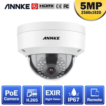 ANNKE C500 כיפה באיכות של 5 מגה פיקסל סופר HD טלוויזיה במעגל סגור PoE מצלמת אבטחה 4 מ 