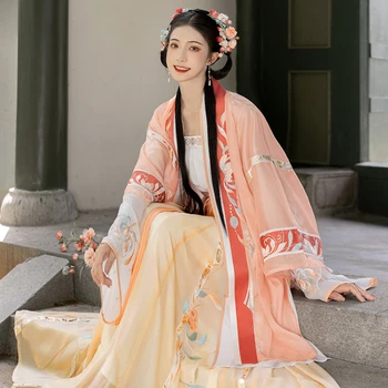 HanShangHua שיר מקורי שושלת מעולה רקמה Hanfu שמלות נשים מזרחיות הנסיכה פולק Cosplay תלבושות בגדי ריקוד