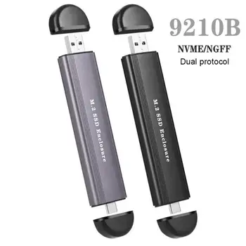 M. 2 NVME SSD מארז מתאם NGFF SATA כפול פרוטוקול ה-USB 3.1 Type-C NVMe הקורא קייס קשיח חיצוני המתחם 10Gbps