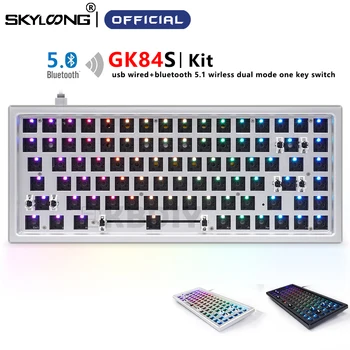SKYLOONG GK84 GK84S מותאם אישית DIY מכני מקלדת ערכת משחקים אביזרים אופטיים Kailh קופסת מתגים חם להחליף-Bluetooth אלחוטית