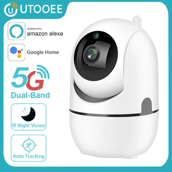 UTOOEE 5MP 5G WiFi IP מצלמת בייבי מוניטור אלחוטי מקורה אבטחה CCTV מצלמה אוטומטית מעקב וידאו, אודיו, מצלמות אבטחה.
