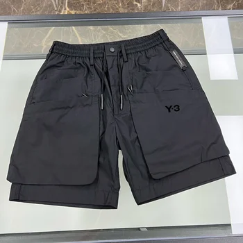 Y-3 יוז 'י ימאמוטו מזדמנים מכנסיים קצרים 24SS הקיץ עיצוב אופנה חוף מכנסיים ספורט חופשי המכתב בכיס שקל מכנסי דגמ