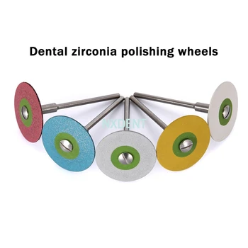 איכות גבוהה שיניים אבנים גלגלי גומי יהלום, ליטוש בדיסק על פורצלן Zirconia 26mm לטש HP מעבדה כלי נגינה