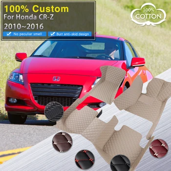 המכונית מחצלות עבור הונדה CR-Z CRZ ZF1 ZF2 2010~2016 המזרן אוטומטי הרגל רפידות עור יוקרתי, שטיחים השטיח פנים חלקים אביזרי רכב