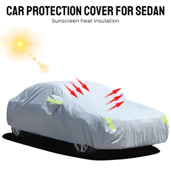 המכונית מכסה חיצוני שמש UV להגנה שלג שמשיה Dustproof מגן עם רעיוני רצועות אוניברסלי עבור האצ ' בק סדאן שטח