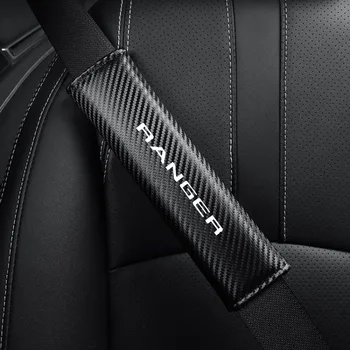 הרכב חגורת הבטיחות כיסוי סיבי פחמן רצועת כתף מגן מזרן עבור פורד ריינג ' ר ראפטור 2023 T6 2008 2013 2015 2017 2018 המכונית