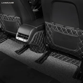 הרכב מושב אחורי נגד בעיטה משטח מושבים אחוריים הכיסוי אחורי משענת יד הגנה מחצלת אביזרים עבור טסלה מודל 3 2017 2018 2019 2020 2021