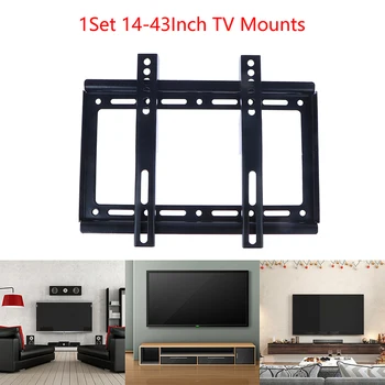 השחור החדש הטלוויזיה על הקיר הסוגר קבוע סוג פאנל שטוח טלוויזיה מסגרת 14-43Inch LCD צג LED פנל שטוח באיכות גבוהה