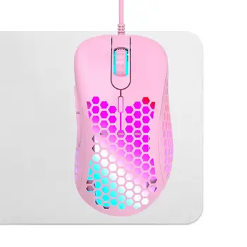חלת דבש עיצוב עכבר עכברים למחשב עם צבעוני RGB אור 2400 dpi קווי Superlight העכבר RGB עכבר משחק עכבר USB