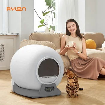 חשמלי ניקוי עצמי החתול שירותים אוטומטיים ארגז חול חכם חתול רובוט בסיר תיבת