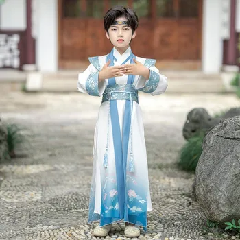 טאנג חליפה בסגנון סיני ילד Hanfu הבמה ללבוש תחפושת Cosplay ביצועים בגדים