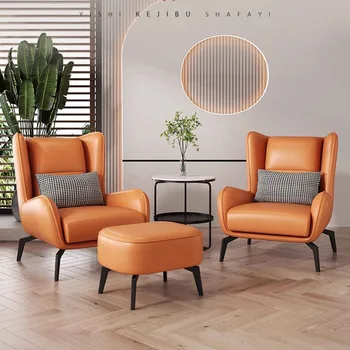 טרקלין זרוע הכיסא, כרית תמיכה לגב המשרד עצלן ספה כסא בעיצוב מודרני מקורה Sillas Perezosa בודדים נורדי רהיטים