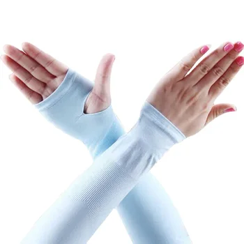 כפפות ארוכות השמש UV הגנה על ידי כיסוי מגן היד שרוולים קרח משי קרם הגנה שרוולים חיצונית זרוע חם אצבע חצי שרוולים