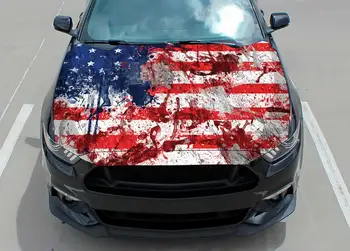 מכסה המנוע של מכונית מדבקה, ויניל, מדבקה, גרפי, לעטוף את המדבקה, הדגל האמריקני, משאית מדבקות, משאית גרפי, בונה את המדבקה, הגולגולת, F150
