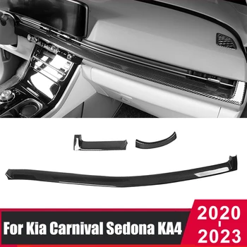 עבור Kia קרנבל בסדונה KA4 2020 2021 2022 2023 לוח המחוונים במכונית קישוט מכסה הפנים, שליטה מרכזית לקצץ סטיילינג ואביזרים