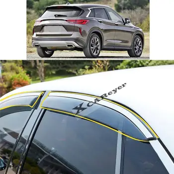עבור אינפיניטי QX50 2014 2015 2016 2017 2018Car עיצוב גוף מדבקת פלסטיק בחלון זכוכית רוח מגן גשם/שמש השומר פתח חלקים