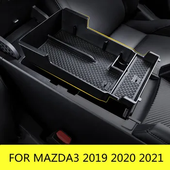 על Mazda3 מאזדה 3 2019 2020 2021 מרכז הבקרה תיבת אחסון משענת יד תיבת תיבת אחסון אביזרי רכב