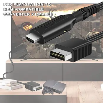 על PS2 ל-HDMI תואם של Audio Video Converter מתאם 480i/480p/576i עם 3.5 מ 