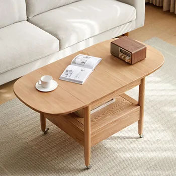 עץ מודרני השולחן כריכה קשה בעיצוב חדר שינה מינימליסטי קפה שולחן אסתטי שולחן באס דה סלון ריהוט הבית