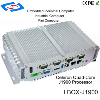 תעשייתי Mini PC 4GB RAM 128GB SSD 2*LAN 4xUSB 5xCOM מחשב עם מידע N2930/J1900 quad core CPU